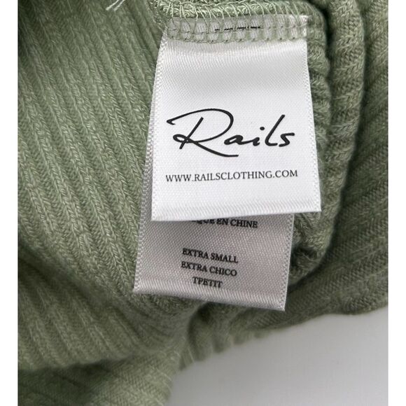 Rails Reseda Tank Dress Sage Green Sleeveless Sheath Maxi Ribbed X-Small XS - Picture 6 of 8